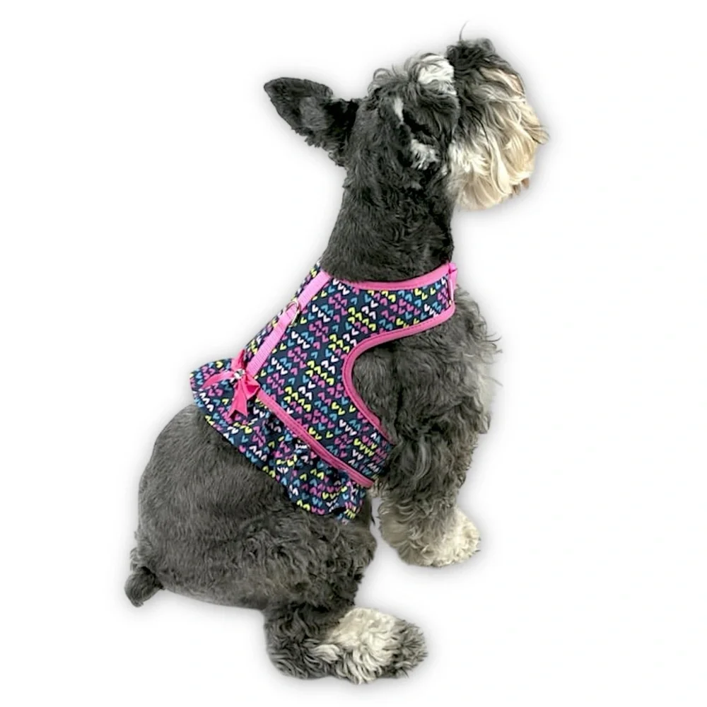 Vibrant Life Ruffle Hearts Dog Harness